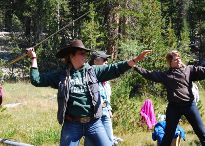 Atlatl throwing